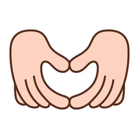 Isolated hand doing sign language Vector illustrationのイラスト素材