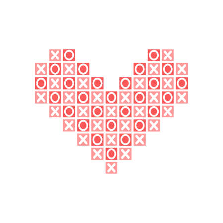 Isolated geometric heart shape icon valentine day symbol vector