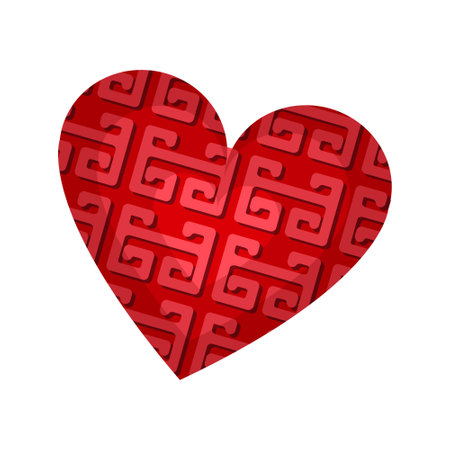 Isolated vintage heart shape icon valentine day symbol Vectorのイラスト素材