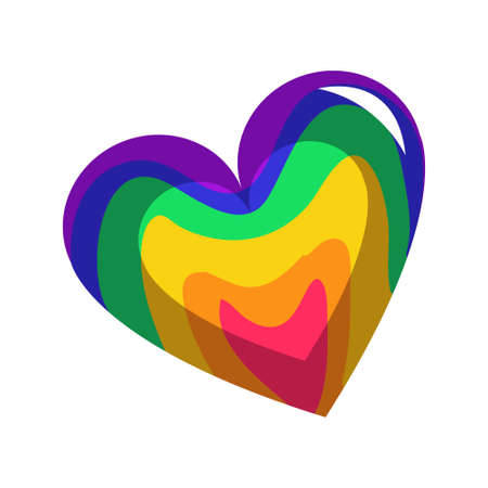 Isolated lgbt heart shape valentine day symbol Vectorのイラスト素材