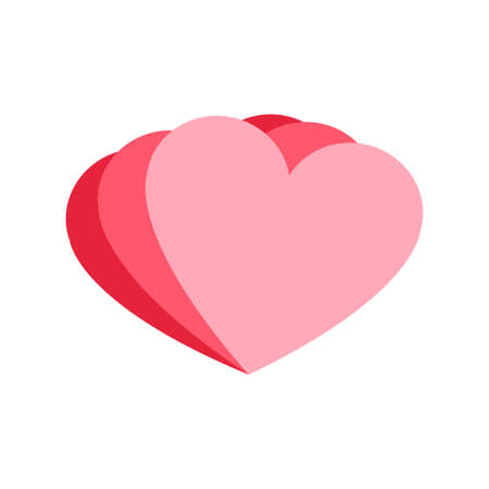 Isolated colored heart shape icon valentine day symbol Vectorのイラスト素材