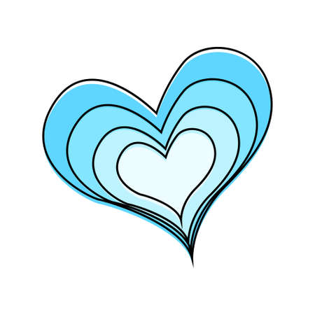 Isolated colored heart shape icon valentine day symbol Vectorのイラスト素材