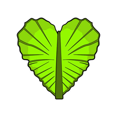 Isolated leaves doing a heart shape icon Vectorのイラスト素材