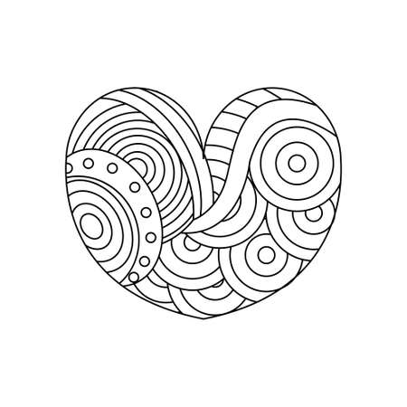 Isolated vintage heart shape icon valentine day symbol Vectorのイラスト素材