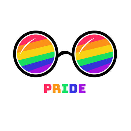 Isolated pride glasses icon with lgbt colors Vectorのイラスト素材