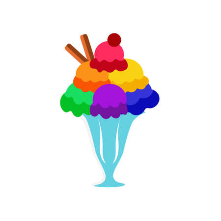 Isolated ice cream icon with lgbt colors Vectorのイラスト素材