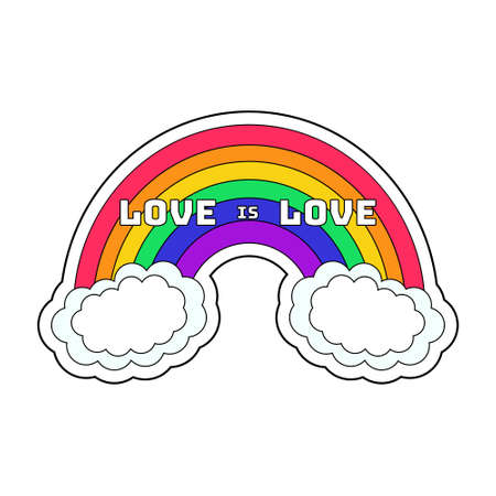 Isolated pride rainbow icon with lgbt colors Vectorのイラスト素材