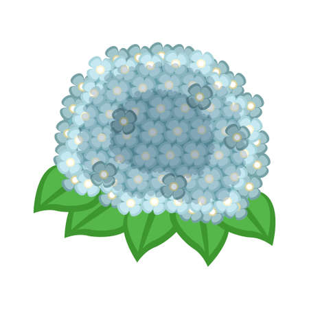 Isoalted flower in aquarelle technique Vector illustrationのイラスト素材