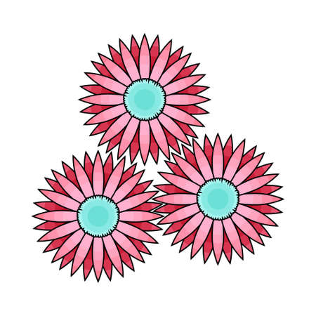 Isolated sketch of a flower Vector illustrationのイラスト素材