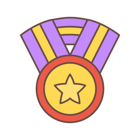 Isolated medal icon First place Vector illustrationのイラスト素材