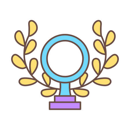 Isolated winner trophy icon First place Vector illustrationのイラスト素材