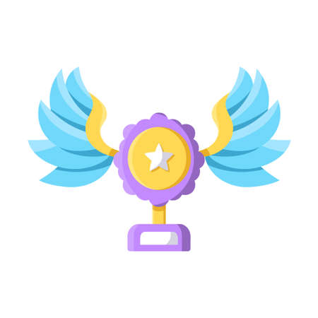 Isolated winner trophy icon First place Vector illustrationのイラスト素材
