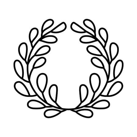 Isolated laurel leaves wreath icon VEctor illustrationのイラスト素材