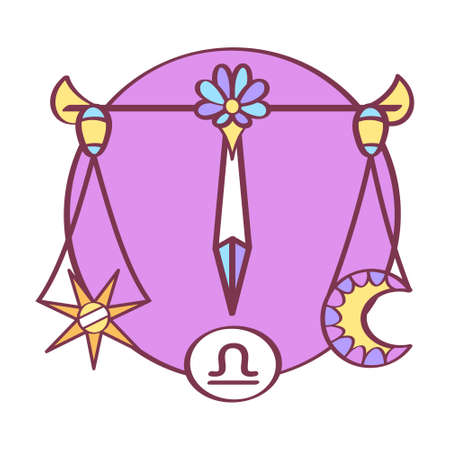 Isolated libra icon colored zodiac sign Vectorのイラスト素材