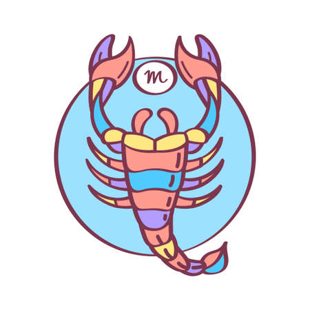 Isolated scorpio icon colored zodiac sign Vectorのイラスト素材