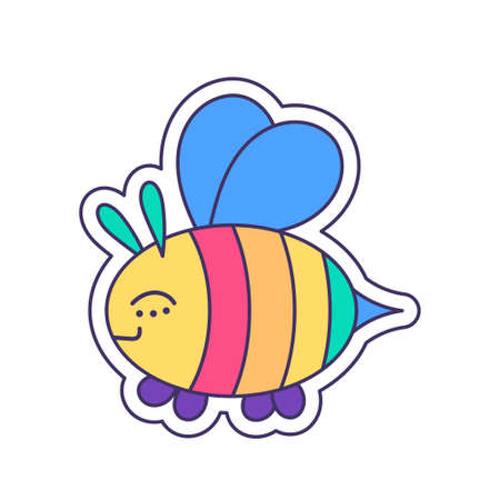 Isolated bee insect with lgbt colors Vectorのイラスト素材