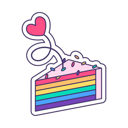 Isolated dessert with heart shape and lgbt colors Vectorのイラスト素材