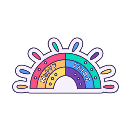 Isolated sun with lgbt rainbow colors Vectorのイラスト素材