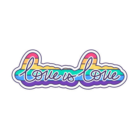 Isolated message with lgbt rainbow colors Vectorのイラスト素材
