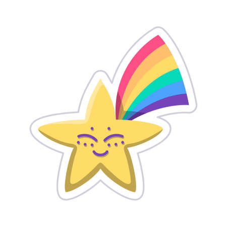 Isolated happy star emoji lgbt icon Vectorのイラスト素材