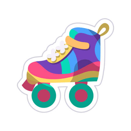Isolated sketch of a skate with lgbt colors Vectorのイラスト素材