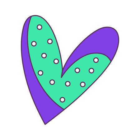 Isolated sketch of a colored heart shape Vectorのイラスト素材