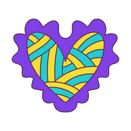 Isolated sketch of a colored heart shape Vectorのイラスト素材