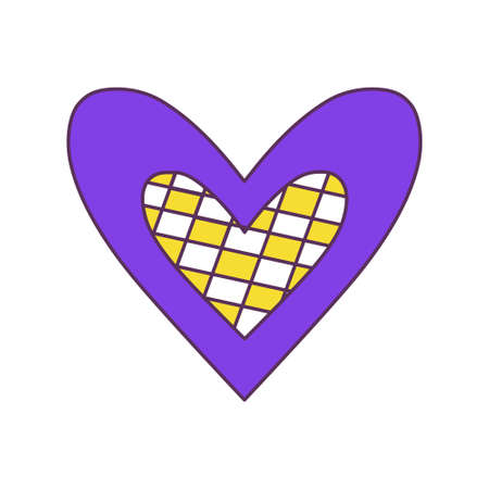 Isolated sketch of a colored heart shape Vectorのイラスト素材