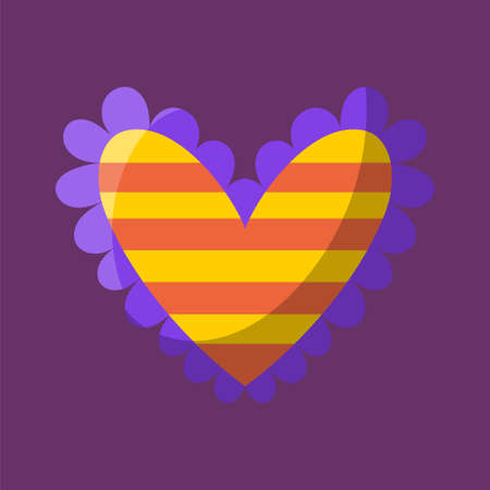 Isolated sketch of a colored heart shape Vectorのイラスト素材