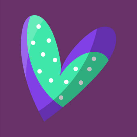 Isolated sketch of a colored heart shape Vectorのイラスト素材