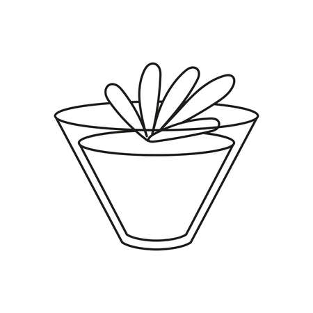 Isolated tropical cocktail icon with leaves Vectorのイラスト素材