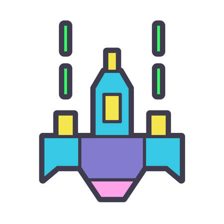 Isolated video game plane icon Vector illustrationのイラスト素材