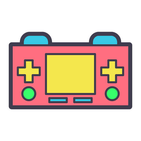 Isolated joystick with buttons and a screen Vectorのイラスト素材