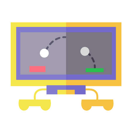 Isolated arcade with an incorporated joystick and screen Vectorのイラスト素材
