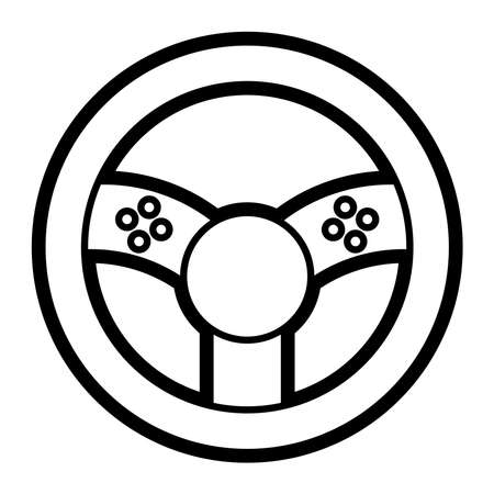 Isolated rudder for driving video games icon Vectorのイラスト素材