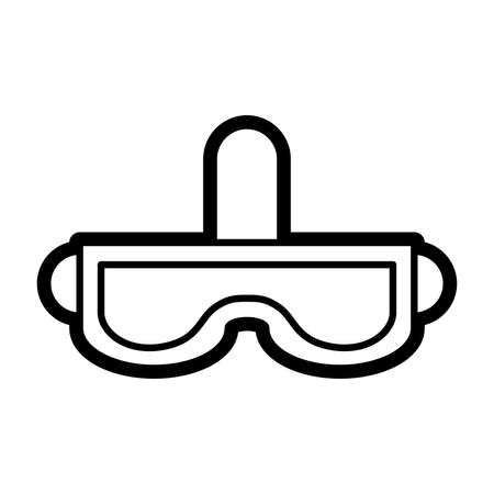 Isolated virtual reality glasses icon Vector illustrationのイラスト素材