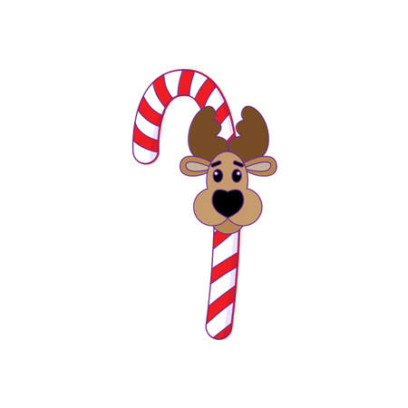 Isolated decorated christmas cane Vector illustration designのイラスト素材