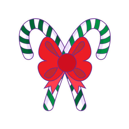 Isolated decorated christmas cane Vector illustration designのイラスト素材