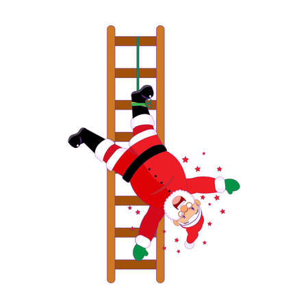 Isolated happy santa claus cartoon Vector illustrationのイラスト素材