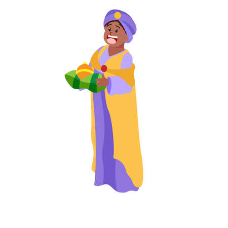 Isolated Wise Man christmas character Vector illustrationのイラスト素材
