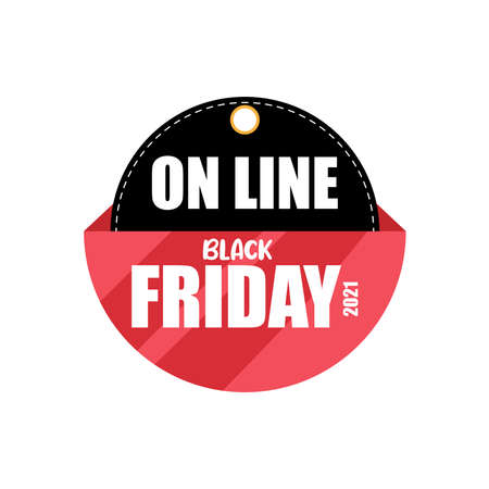 Isolated black friday label discount Vector illustrationのイラスト素材