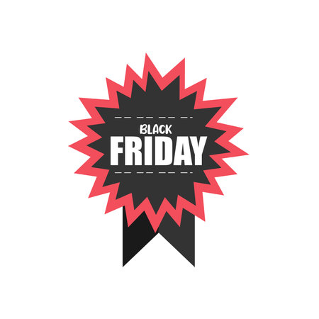 Isolated black friday label discount Vector illustrationのイラスト素材
