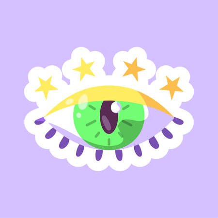 Isolated cute halloween spooky eye icon Vector illustrationのイラスト素材