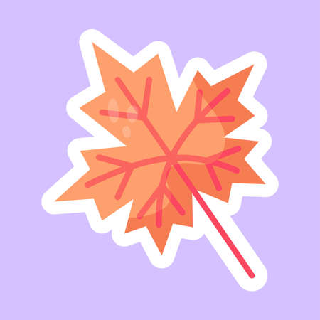 Isolated cute halloween autumn leaf icon Vector illustrationのイラスト素材