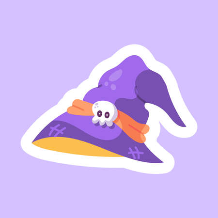 Isolated cute halloween witch hat icon Vector illustrationのイラスト素材