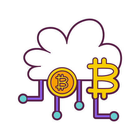 Isolated bitcoin concept Crypto currency Vector illustrationのイラスト素材