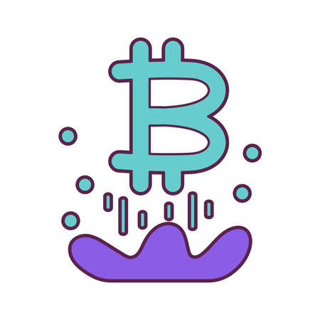 Isolated bitcoin concept Crypto currency Vector illustrationのイラスト素材