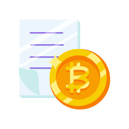 Isolated bitcoin concept Crypto currency Vector illustrationのイラスト素材