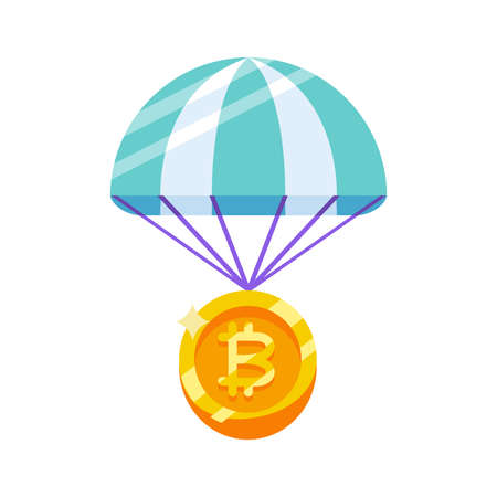 Isolated bitcoin concept Crypto currency Vector illustrationのイラスト素材