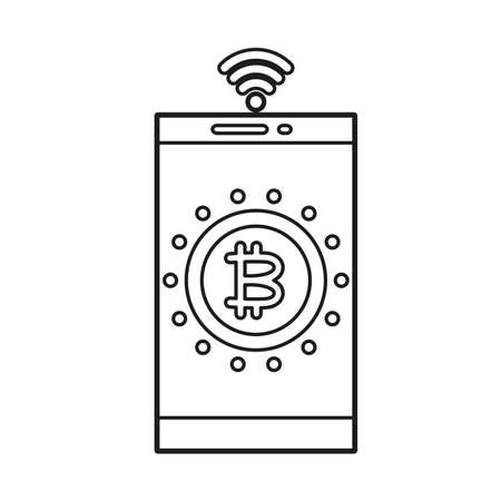 Isolated bitcoin concept Crypto currency Vector illustrationのイラスト素材